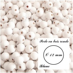 Perle en bois ronde Ø 12 mm