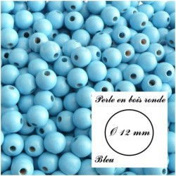 Perle en bois ronde Ø 12 mm