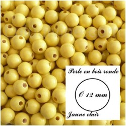 Perle en bois ronde Ø 12 mm
