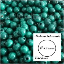 Perle en bois ronde Ø 12 mm