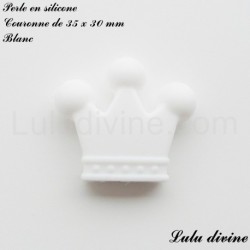 Perle en silicone grosse Couronne 