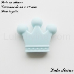 Perle en silicone grosse Couronne 