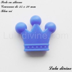 Perle en silicone grosse Couronne 