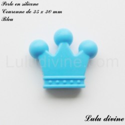 Perle en silicone grosse Couronne 