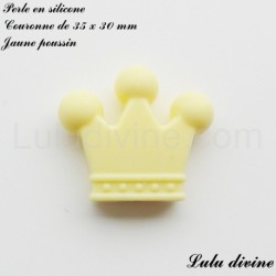 Perle en silicone grosse Couronne 
