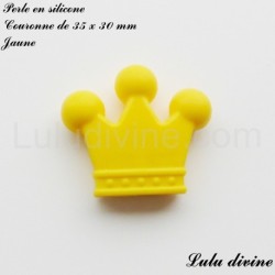 Perle en silicone grosse Couronne 