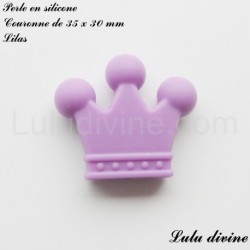 Perle en silicone grosse Couronne 