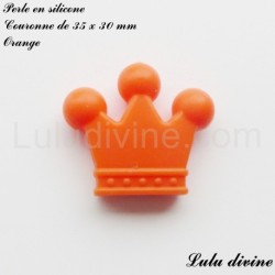 Perle en silicone grosse Couronne 