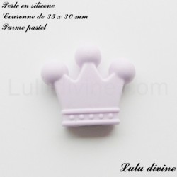 Perle en silicone grosse Couronne 