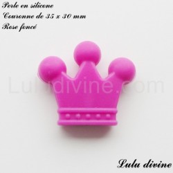 Perle en silicone grosse Couronne 