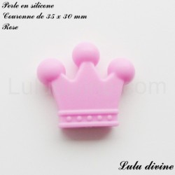 Perle en silicone grosse Couronne 