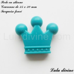 Perle en silicone grosse Couronne 