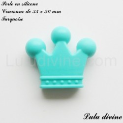 Perle en silicone grosse Couronne 