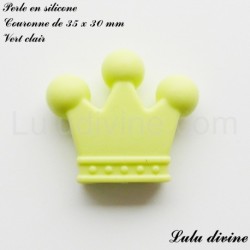 Perle en silicone grosse Couronne 
