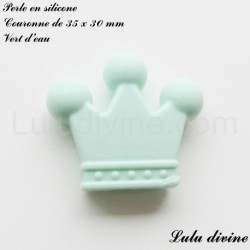 Perle en silicone grosse Couronne 