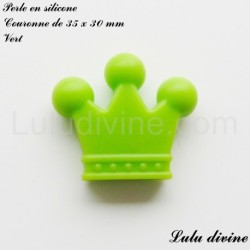 Perle en silicone grosse Couronne 