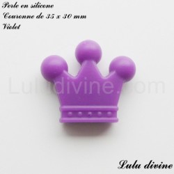Perle en silicone grosse Couronne 