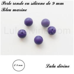 Perle en silicone ronde Ø 9 mm