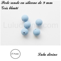 Perle en silicone ronde Ø 9 mm