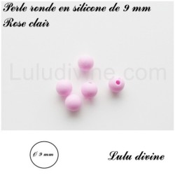 Perle en silicone ronde Ø 9 mm