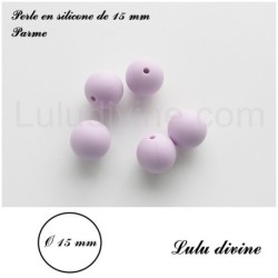 Perle en silicone ronde 15 mm