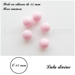 Perle en silicone ronde 15 mm