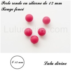 Perle en silicone ronde Ø 12 mm