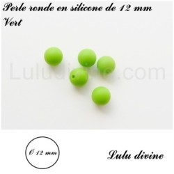 Perle en silicone ronde Ø 12 mm