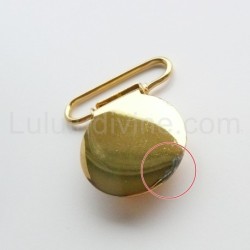 Pince Ronde 25 mm Métal doré  IMPARFAIT