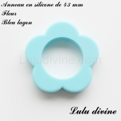 Anneau en silicone Fleur 43 mm, pour hochet bébé 
