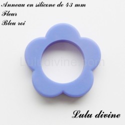 Anneau en silicone Fleur 43 mm, pour hochet bébé 
