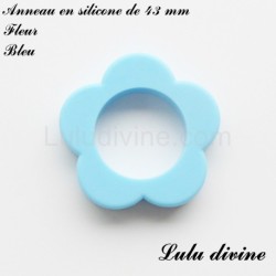 Anneau en silicone Fleur 43 mm, pour hochet bébé 