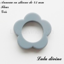 Anneau en silicone Fleur 43 mm, pour hochet bébé 