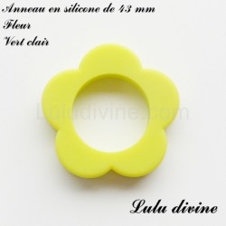 Anneau en silicone Fleur 43 mm, pour hochet bébé 