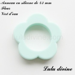 Anneau en silicone Fleur 43 mm, pour hochet bébé 