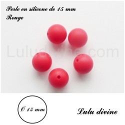 Perle en silicone ronde 15 mm