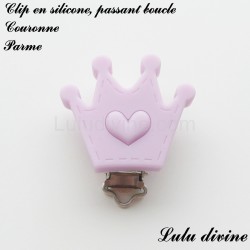 Pince / Clip en silicone, attache tétine, passant, Couronne 2
