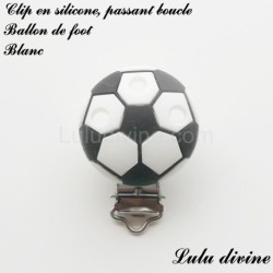 Pince / Clip en silicone, attache tétine, passant, Ballon de foot 
