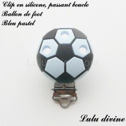Pince / Clip en silicone, attache tétine, passant, Ballon de foot 
