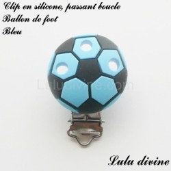 Pince / Clip en silicone, attache tétine, passant, Ballon de foot 