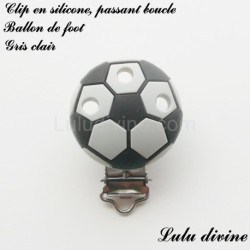 Pince / Clip en silicone, attache tétine, passant, Ballon de foot 