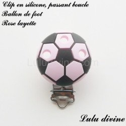 Pince / Clip en silicone, attache tétine, passant, Ballon de foot 