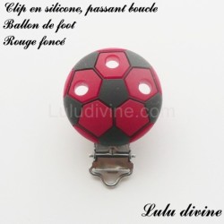 Pince / Clip en silicone, attache tétine, passant, Ballon de foot 