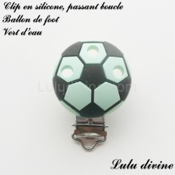 Pince / Clip en silicone, attache tétine, passant, Ballon de foot 