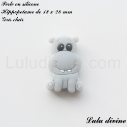 Perle en silicone Hippopotame