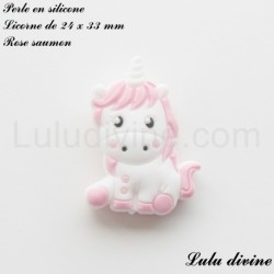 Perle en silicone Licorne