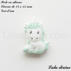 Perle en silicone Licorne
