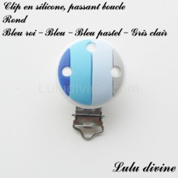 Clip silicone Rond rayé