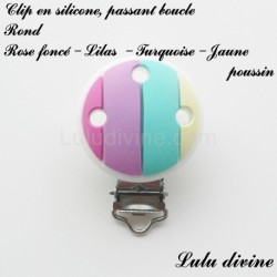 Clip silicone Rond rayé