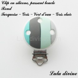 Clip silicone Rond rayé